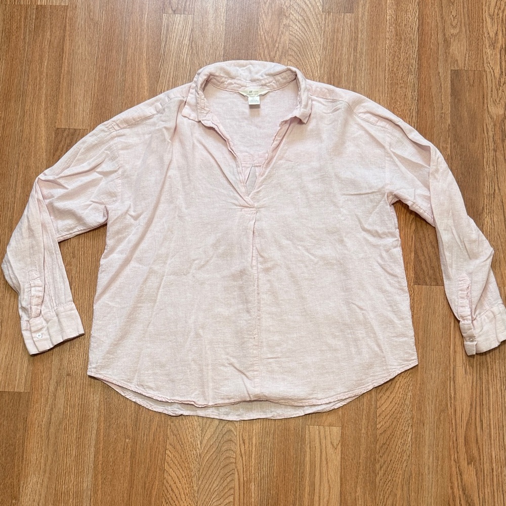H&M Light Pink Button-Down Shirt